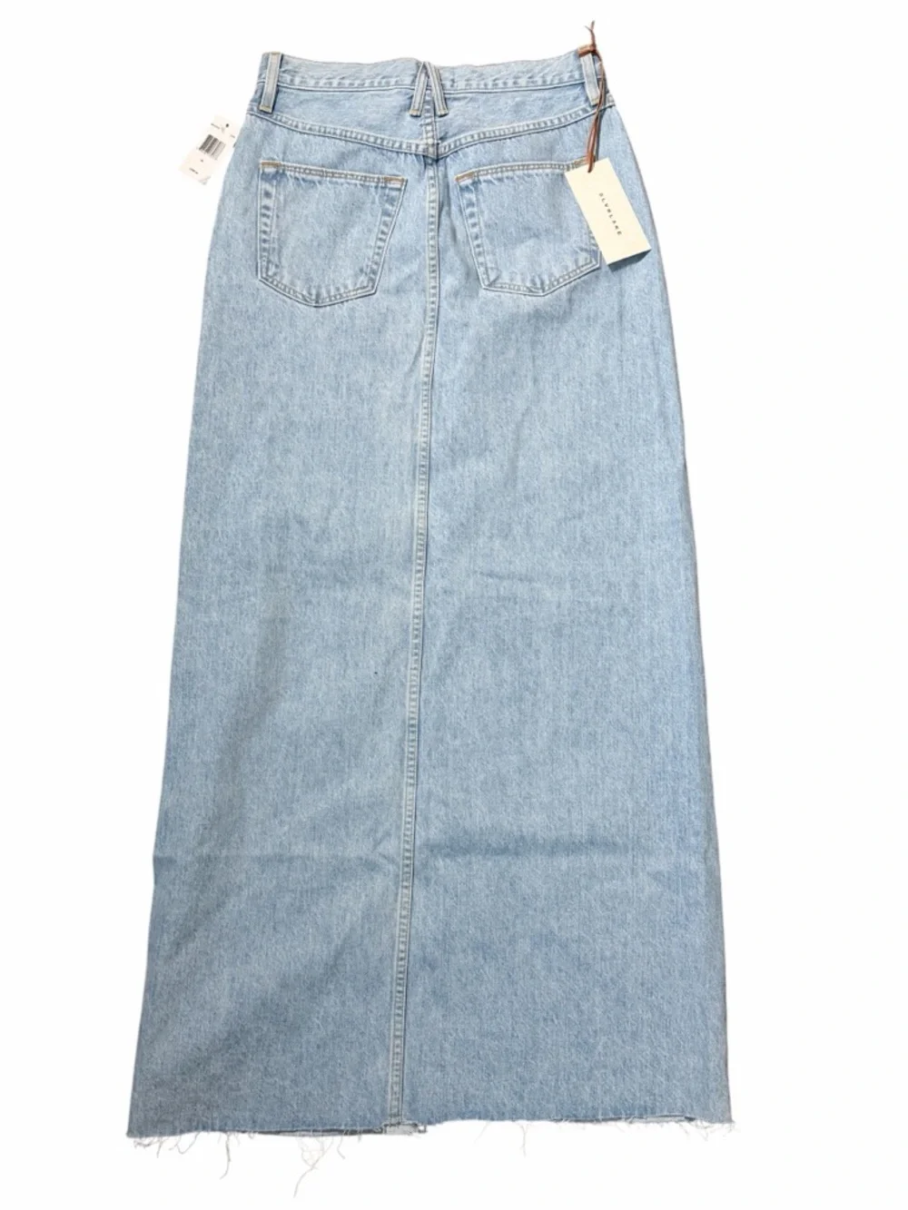 SLVRLAKE Dallas Jean Maxi Skirt 25 Front Slit Light Wash NWT Retails $299 - Picture 9 of 15
